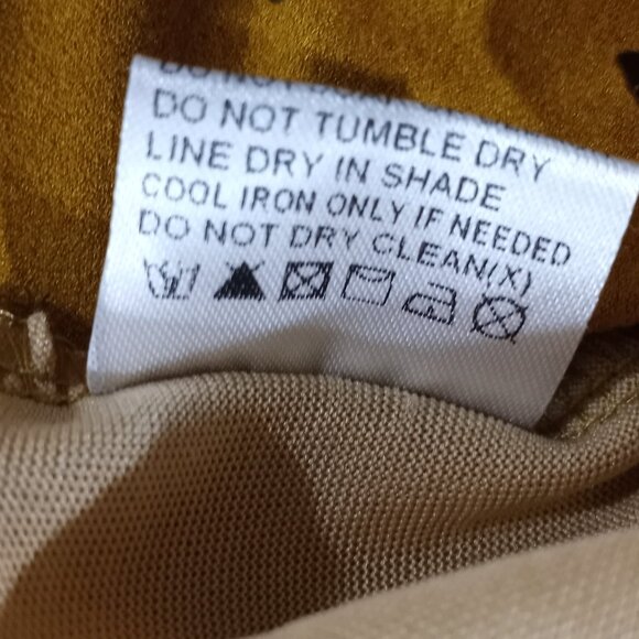 STELLA MORGAN MUSTARD TUNIC SHIFT DRESS ARTISAN WOMEN SIZE L - Picture 4 of 11